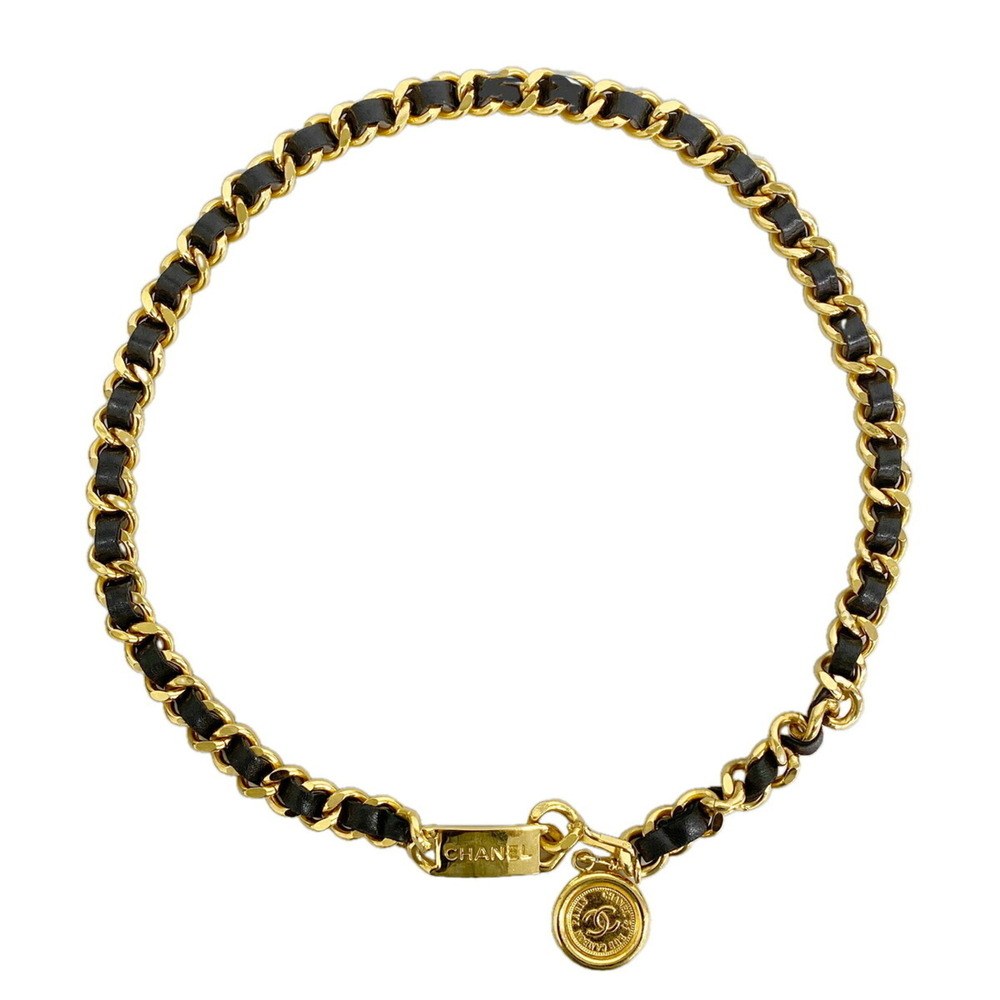 Chanel Metal Belt, Black, Women's